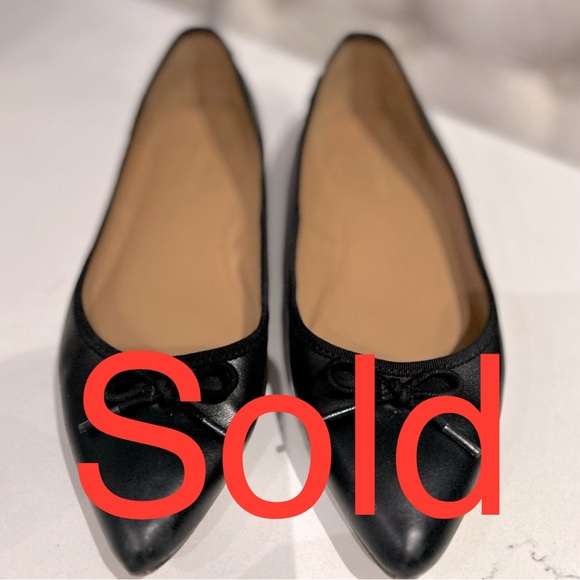 SOLD Black pointed toe ballet flats - Picture 1 of 1